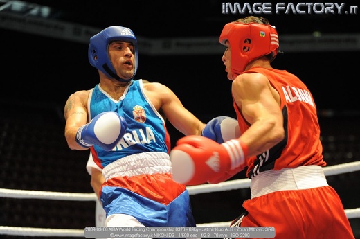 2009-09-06 AIBA World Boxing Championship 0376 - 69kg - Jetmir Kuci ALB - Zoran Mitrovic SRB